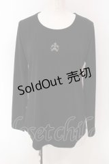 MIHO MATSUDA / ロゴ刺繍長袖T  ブラック O-25-04-10-031-GO-TO-IG-OS