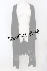 axes femme / モチーフレース使いトッパーカーディガン  クロ O-25-04-10-034-AX-TO-IG-OS