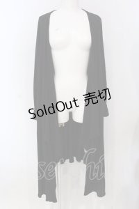 axes femme / モチーフレース使いトッパーカーディガン  クロ O-25-04-10-034-AX-TO-IG-OS