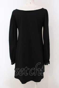 画像4: Ank Rouge / シャツドッキングライクカットワンピース  クロ×シロ O-25-04-10-036-CA-TO-IG-OS