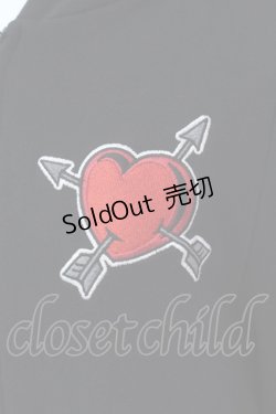 画像2: HELL CAT PUNKS / ねこみみハートワッペンパーカー  ブラック O-25-04-10-039-PU-TO-IG-ZI