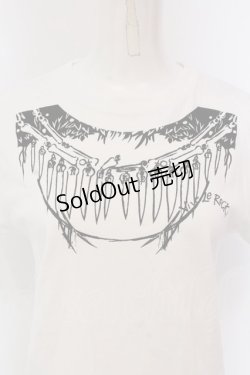 画像2: ROMANTIC NEUROSIS / ボーンネックレスpt Tシャツ  ホワイト O-25-04-10-040-PU-TS-IG-ZI