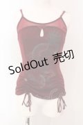 Ozz oneste / 和柄ptチャイナ釦キャミソール  ワイン O-25-04-10-045-OO-TO-OW-OS
