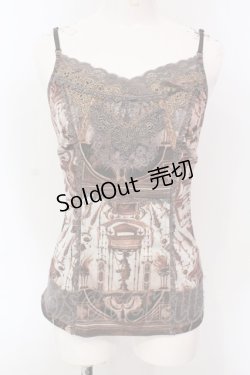 画像1: OZZ ANGELO / 壁画柄キャミソール  マルチ O-25-04-10-046-OO-TO-OW-OS