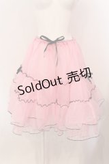 Physical Drop / ボリュームフリルパニエ  ピンク×クロ O-25-04-10-006-LO-SK-IG-OS