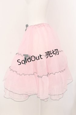 画像2: Physical Drop / ボリュームフリルパニエ  ピンク×クロ O-25-04-10-006-LO-SK-IG-OS