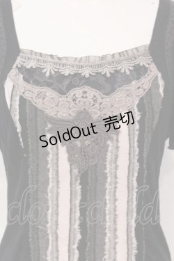 画像2: OZZ ANGELO / レース使いカットソー  ブラック O-25-04-10-049-OO-TO-OW-OS