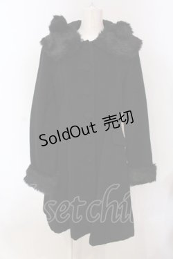 画像1: metamorphose / くまみみコート  クロ O-25-04-10-052-ME-CO-IG-OS