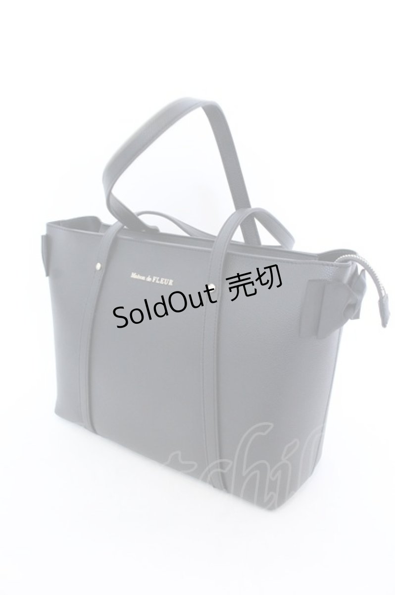 画像1: 【SALE】Maison de FLEUR / Copainサイドリボンバッグ  クロ O-25-04-10-1001-LO-BG-OW-ZT308 (1)