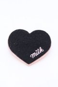 MILK / ダブルハートバレッタ  クロ×ピンク O-25-04-10-1039-ML-AC-IG-ZT-K019