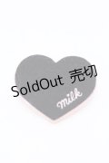 MILK / ダブルハートバレッタ  クロ×ピンク O-25-04-10-1039-ML-AC-IG-ZT-K019