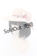 axes femme / 巻きバラレースカンカン帽  ピンク O-25-04-10-1005-AX-AC-OW-ZT-K004