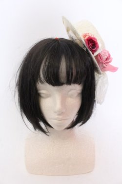 画像2: axes femme / ローズストローミニハット  キナリ O-25-04-10-1008-AX-AC-OW-ZT-K019