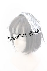 metamorphose / ストライプグログランリボンカチューシャ  ネイビー O-25-04-10-1010-ME-AC-OW-ZT-K019