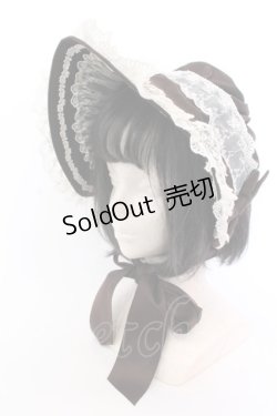 画像1: Innocent World / チュールレース2WAYボンネット  ブラウン O-25-04-10-1013-IW-AC-IG-ZT-K019