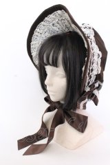 Innocent World / クラシカルリボンボンネット  ブラウン O-25-04-10-1017-IW-AC-IG-ZT-K019