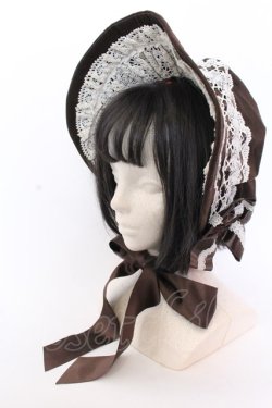 画像1: Innocent World / クラシカルリボンボンネット  ブラウン O-25-04-10-1017-IW-AC-IG-ZT-K019
