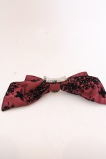 画像2: 【SALE】ALICE and the PIRATES / Crystal Dropリボンバレッタ  ボルドー O-25-04-10-1021-PA-AC-IG-ZTK019 (2)