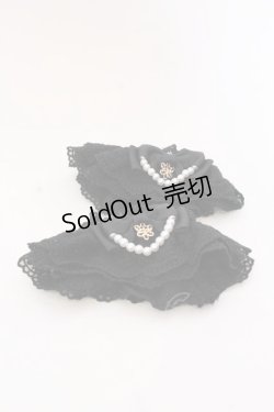 画像1: axes femme kawaii / レーシーお袖留め  クロ O-25-04-10-1027-AX-ZA-IG-ZT-K019
