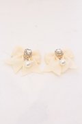 LIZ LISA / グログランリボンビジューヘアクリップ  オフシロ O-25-04-10-1028-LO-AC-IG-ZT-K019