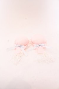 Amavel / パンダと寿桃の中華菓子シニヨンカバー  ピンク×サックス O-25-04-10-1029-CA-AC-IG-ZT-K019