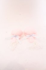 画像1: 【SALE】Amavel / パンダと寿桃の中華菓子シニヨンカバー  ピンク×サックス O-25-04-10-1029-CA-AC-IG-ZTK019 (1)