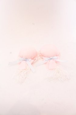 画像1: Amavel / パンダと寿桃の中華菓子シニヨンカバー  ピンク×サックス O-25-04-10-1029-CA-AC-IG-ZT-K019