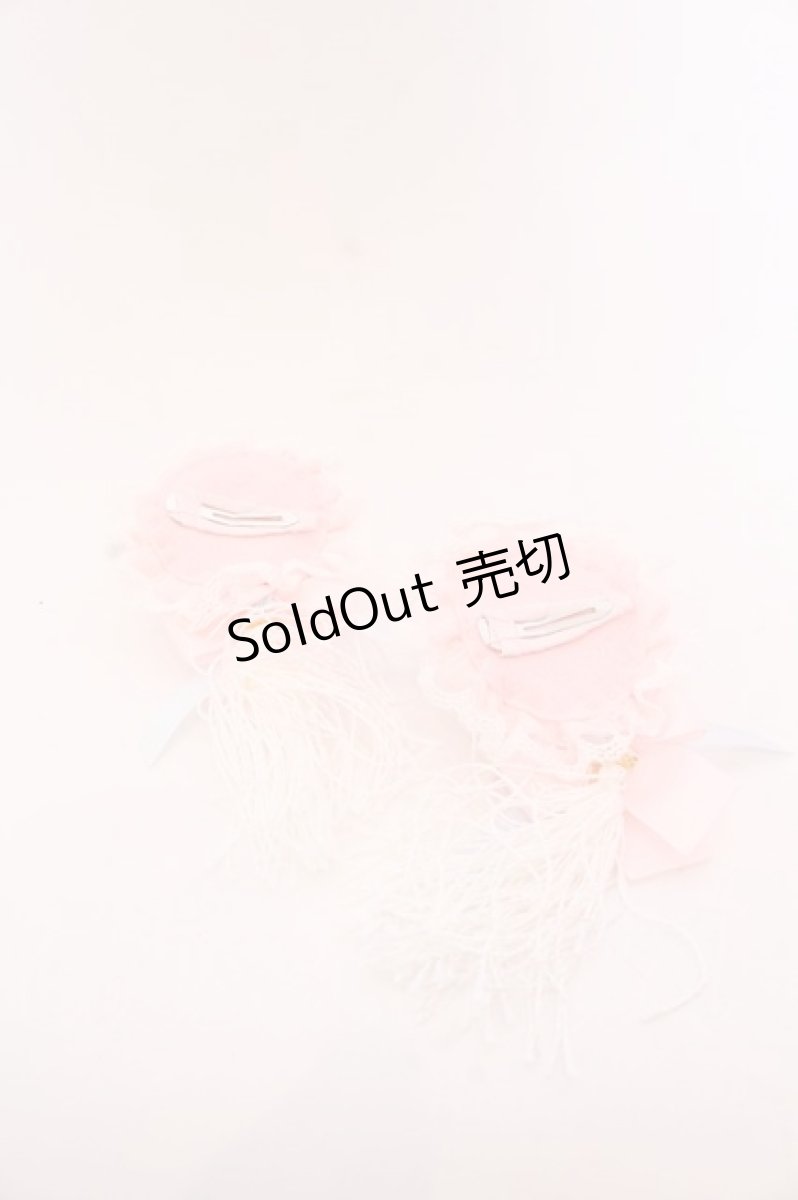 画像2: 【SALE】Amavel / パンダと寿桃の中華菓子シニヨンカバー  ピンク×サックス O-25-04-10-1029-CA-AC-IG-ZTK019 (2)