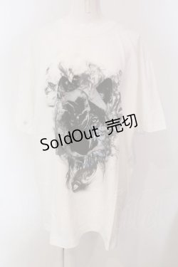 画像1: CuLLt / SMOKING WOLF T-SHIRT 　Tシャツ  ホワイト O-25-04-10-061-PU-TO-OW-OS