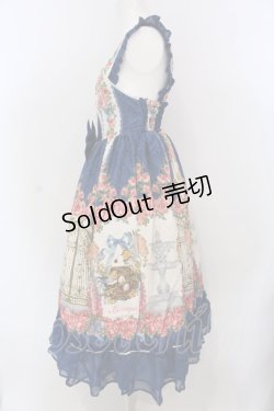画像4: BAROQUE / ×SAKIZOコラボ Secret gardenフリルジャンパースカート  ブルー O-25-04-10-007-EL-OP-IG-OS