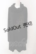 Deorart / クラウンウイングptルーズネックカットソー L ブラック O-25-04-10-065-PU-TO-OW-OS