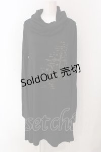 Deorart / クラウンウイングptルーズネックカットソー L ブラック O-25-04-10-065-PU-TO-OW-OS