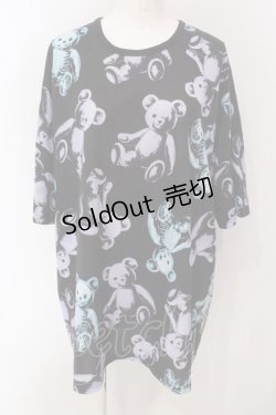 画像1: Drug Honey / スケルトンテディ半袖カットソー  ブラック O-25-04-10-066-PU-TS-OW-OS