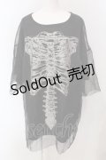 REFLEM / シースルーレイヤードTシャツ F ブラック O-25-04-10-067-PU-TS-OW-OS