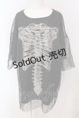 REFLEM / シースルーレイヤードTシャツ F ブラック O-25-04-10-067-PU-TS-OW-OS