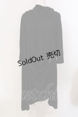 画像1: SEX POT ReVeNGe / クロスptドレープロングカットソー L ブラック O-25-04-10-068-SP-TO-OW-OS
