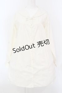 Physical Drop / セーラーワンピースシャツ  アイボリー O-25-04-10-008-LO-OP-IG-OS