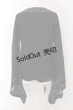 画像4: h.NAOTO / トライバルpt着物袖カットソー  ブラック O-25-04-10-071-HN-TO-OW-OS
