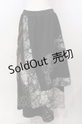 Qutie Frash / ハカマ風ロングスカート  ブラック O-25-04-10-072-QU-SK-OW-OS