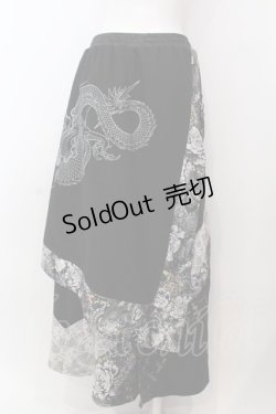画像3: Qutie Frash / ハカマ風ロングスカート  ブラック O-25-04-10-072-QU-SK-OW-OS