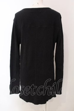画像2: RNA / テレコロング丈スリットロンTシャツ M ブラック O-25-04-10-078-PU-TO-YM-ZT61