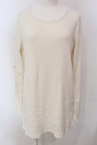 RNA / テレコロング丈スリットロンTシャツ M ホワイト O-25-04-10-079-PU-TO-YM-ZT61