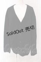 RNA / 縮絨ルーズカーディガン M ブラック O-25-04-10-084-PU-SK-YM-ZT59