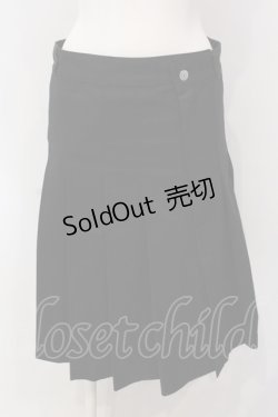 画像1: RNA / ミドル丈プリーツスカート M ブラック O-25-04-10-085-PU-SK-YM-ZT059