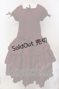 Physical Drop / 3段フリルワンピース  ボルドー O-25-04-10-009-LO-OP-IG-OS