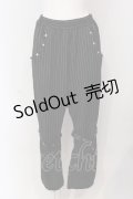 Drug Honey / ベルテットストライプパンツ  ブラック O-25-04-10-087-PU-PA-OW-OS