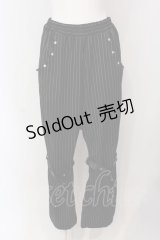 Drug Honey / ベルテットストライプパンツ  ブラック O-25-04-10-087-PU-PA-OW-OS