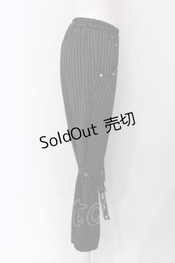 画像2: Drug Honey / ベルテットストライプパンツ  ブラック O-25-04-10-087-PU-PA-OW-OS