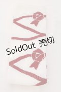 BABY,THE STARS SHINE BRIGHT / レースアップ柄オーバーニー  シロ×えんじ O-25-04-10-093-BA-ZA-IG-OS