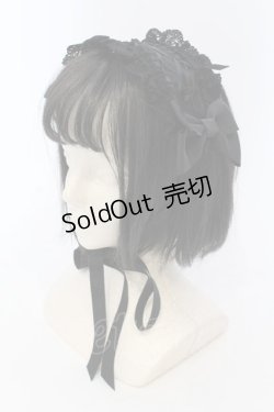 画像1: BABY,THE STARS SHINE BRIGHT / はしごレースのスピンドールヘッドドレス  クロ×クロ O-25-04-10-095-BA-ZA-IG-OS